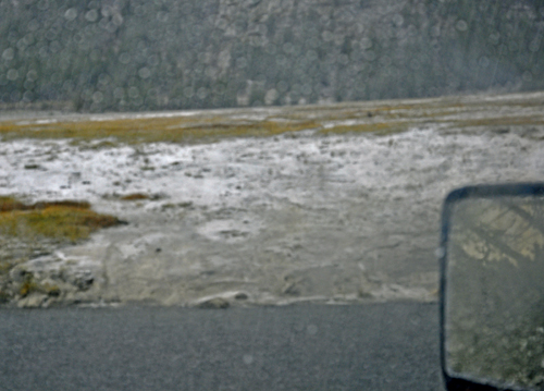 hail storm in Yellowstone National Park
